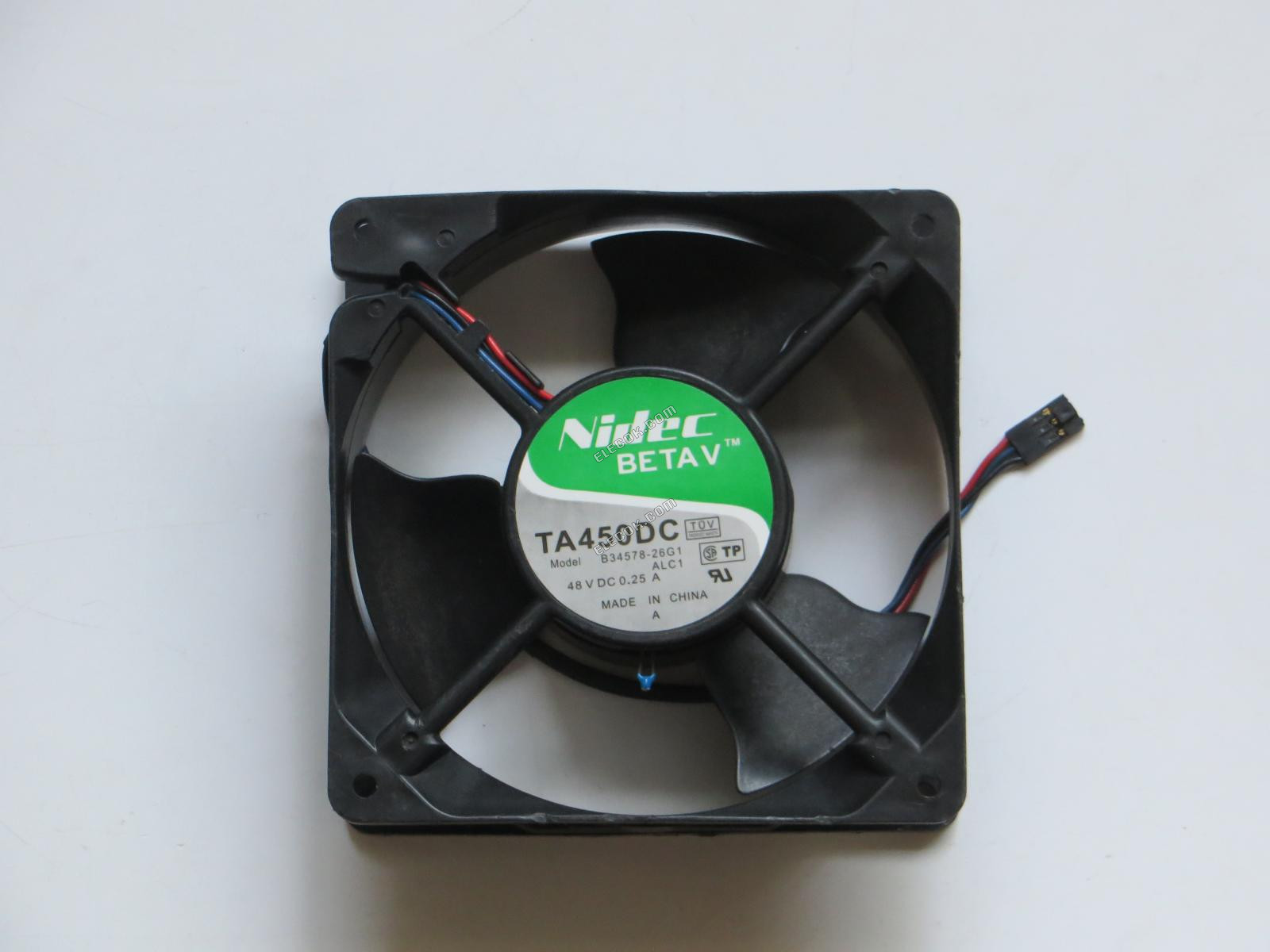 Nidec TA450DC B34578-26G1 48V 0,25A 3 vodiče Chladicí Ventilátor Použitý 
