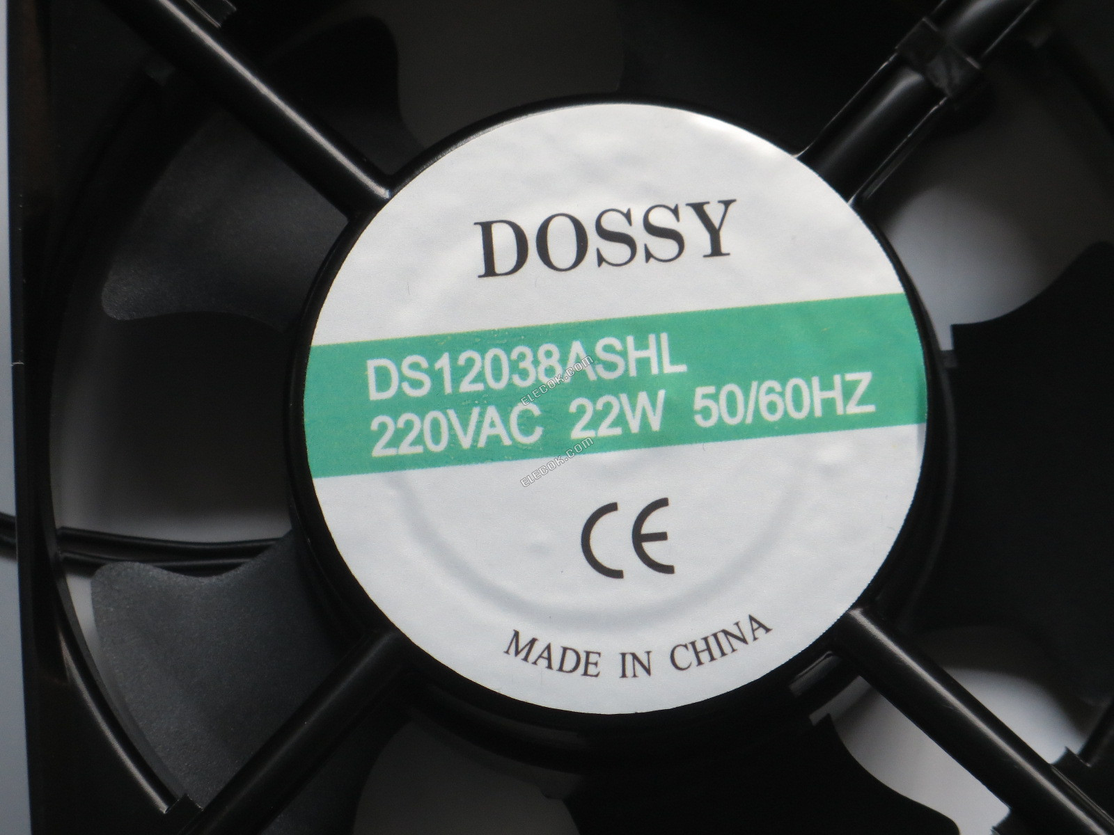 DOSSY DS12038ASHL Server - čtvercový Ventilátor DS12038ASHL, AC 220V 22W 2 Vodiče 