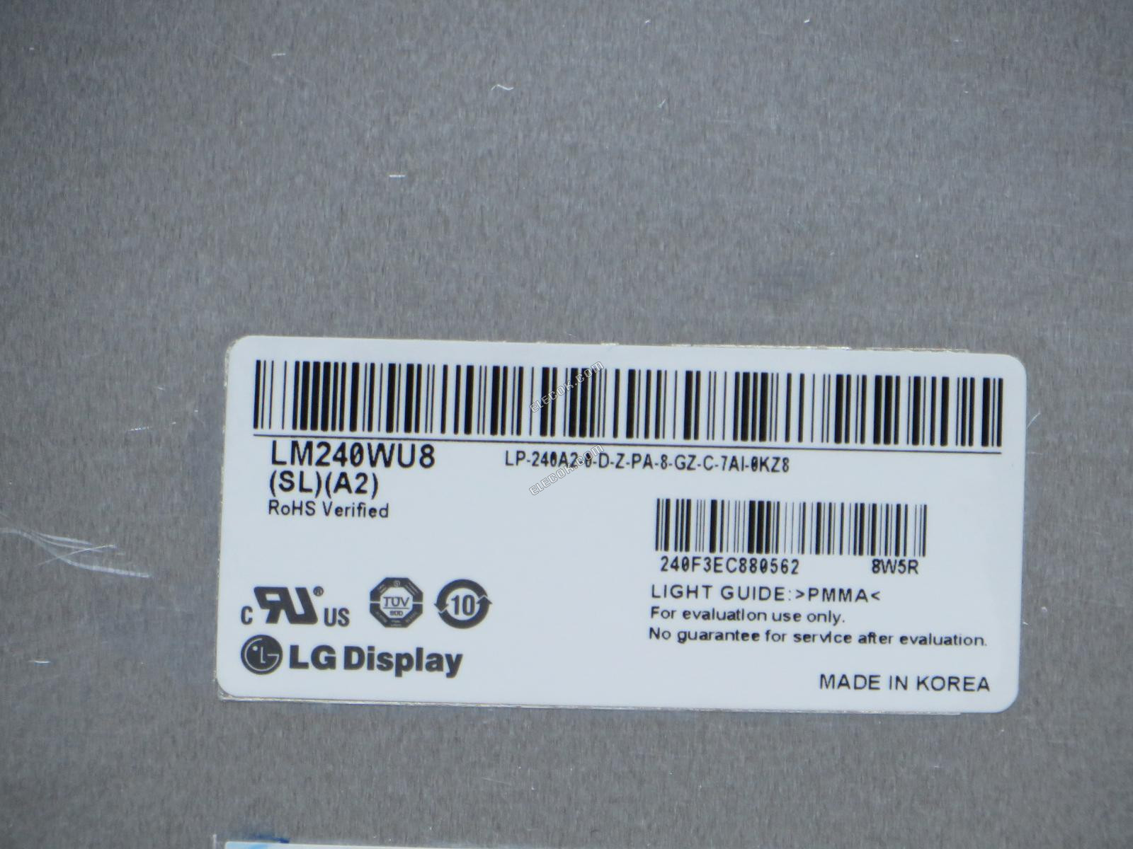 LM240WU8-SLA2 LG Display 24.0" a-Si TFT-LCD Panel használt 