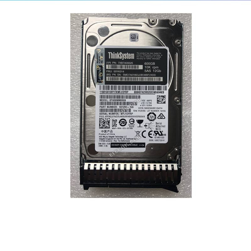 Lenovo 00YK014 600G SAS 12Gb SR530 SR550 SR630 hard disk 7XB7A00025