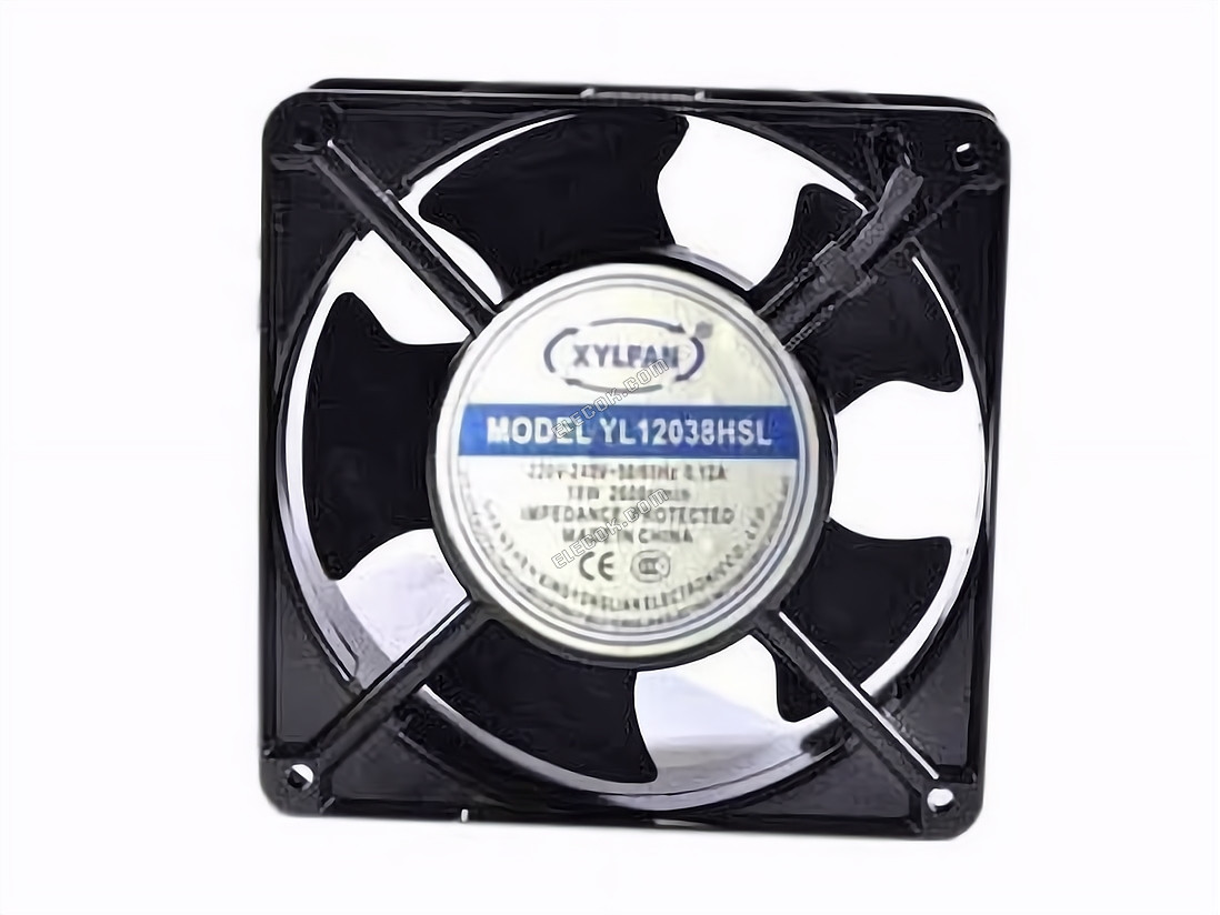 XYLFAN YL12038HSL 220/240V 0,12A 2 vodiče Chladicí Ventilátor 