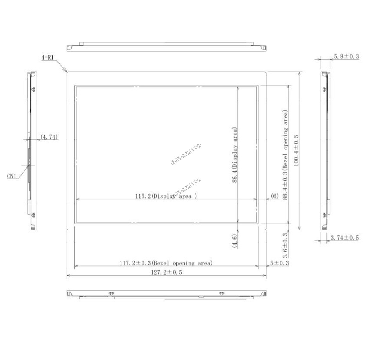 NL6448BC18-07 NEC 5,7" A-Si TFT-LCD Panel 