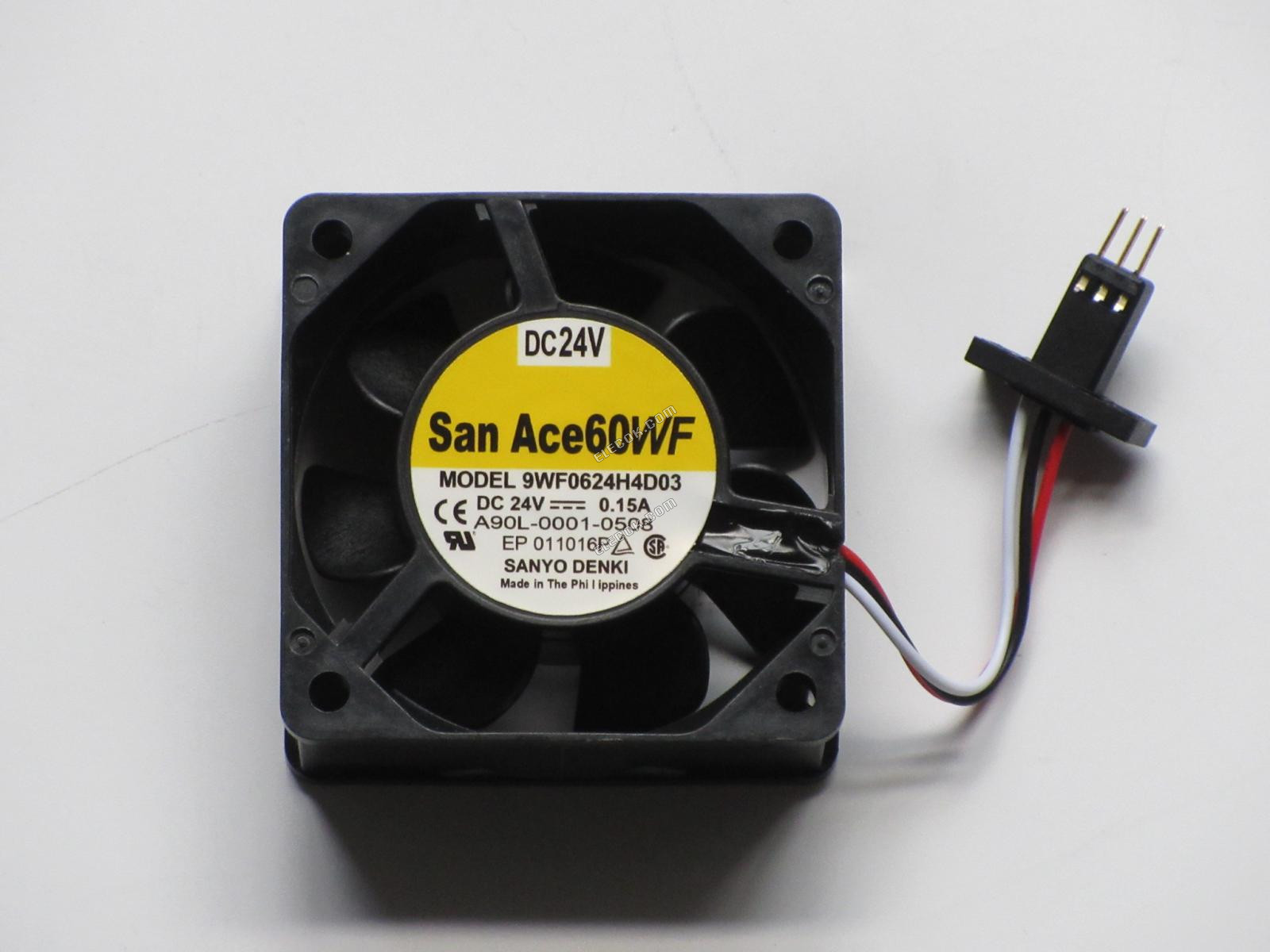 ACE 60WF Sanyo 6025 9WF0624H4D03 24V 0,15A 3 vezeték Fanuc inverter ventilátor, új 