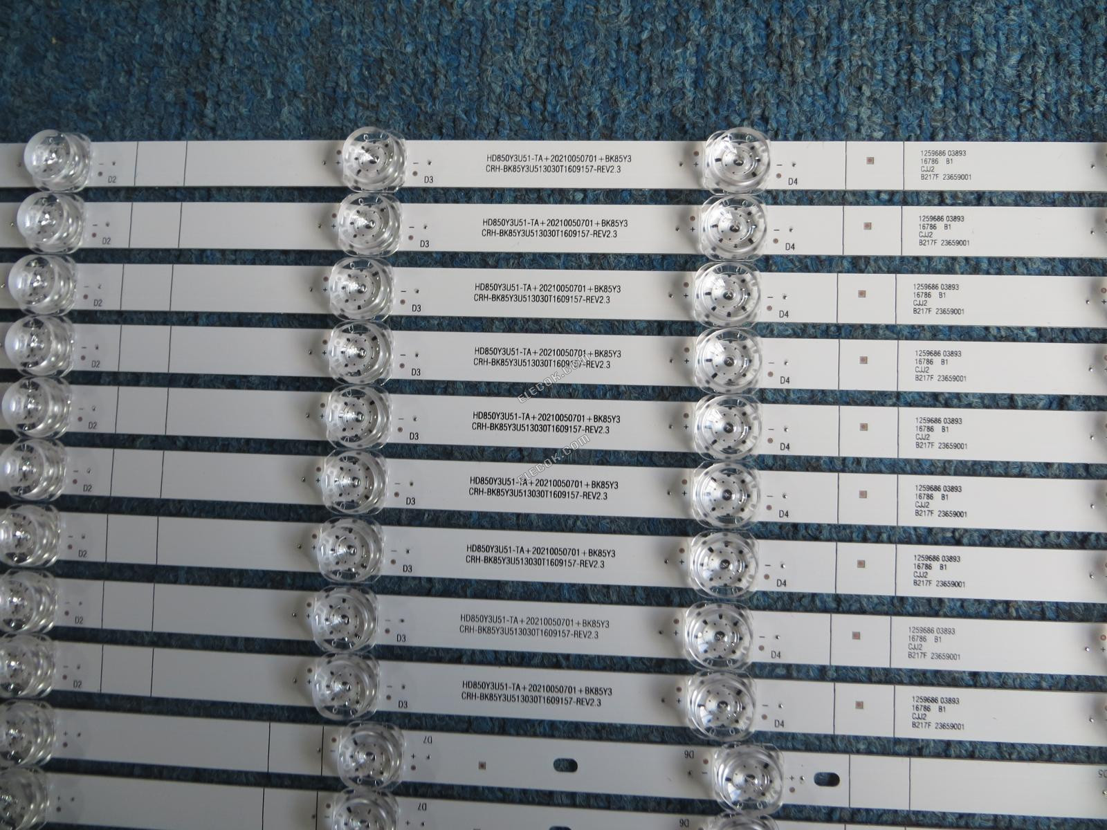 Hisense CRH-BK85Y3U513030T1609157 pro 85E7G 85E3G-J 16 Strips náhrada 