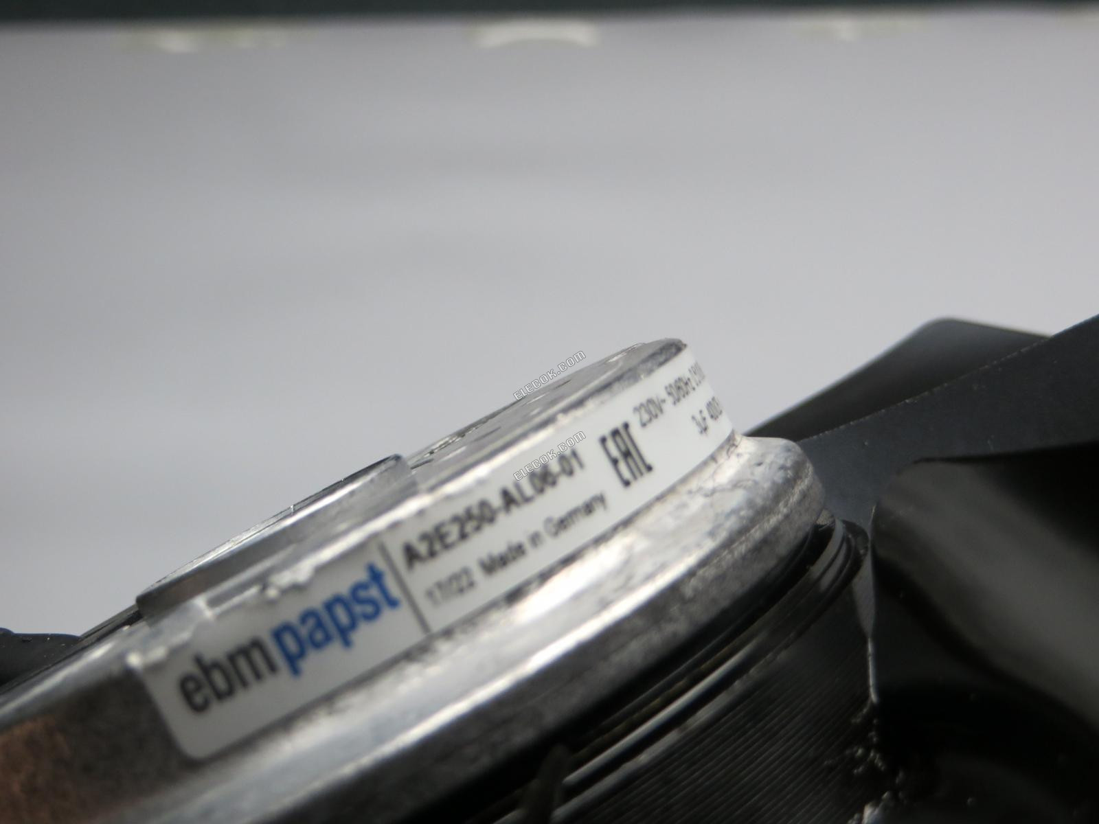 ebmpapst A2E250-AN35-05 230V 50/60Hz 0.40/0,48A 95/110W 2000/1850 RPM Ventilátor, helyettesítő A2E250-AL06-01 