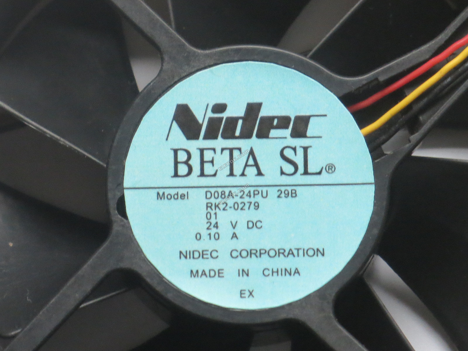 Nidec D08A-24PU 29B 24V 0.10A 3 vezeték hűtőventilátor 