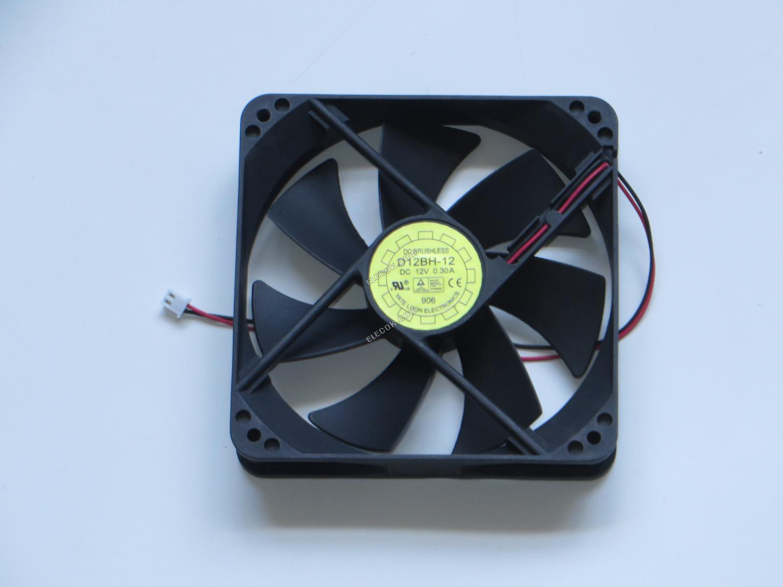 YATE LOON D12BH-12 12V 0,3A 2 vodiče Chladicí Ventilátor 