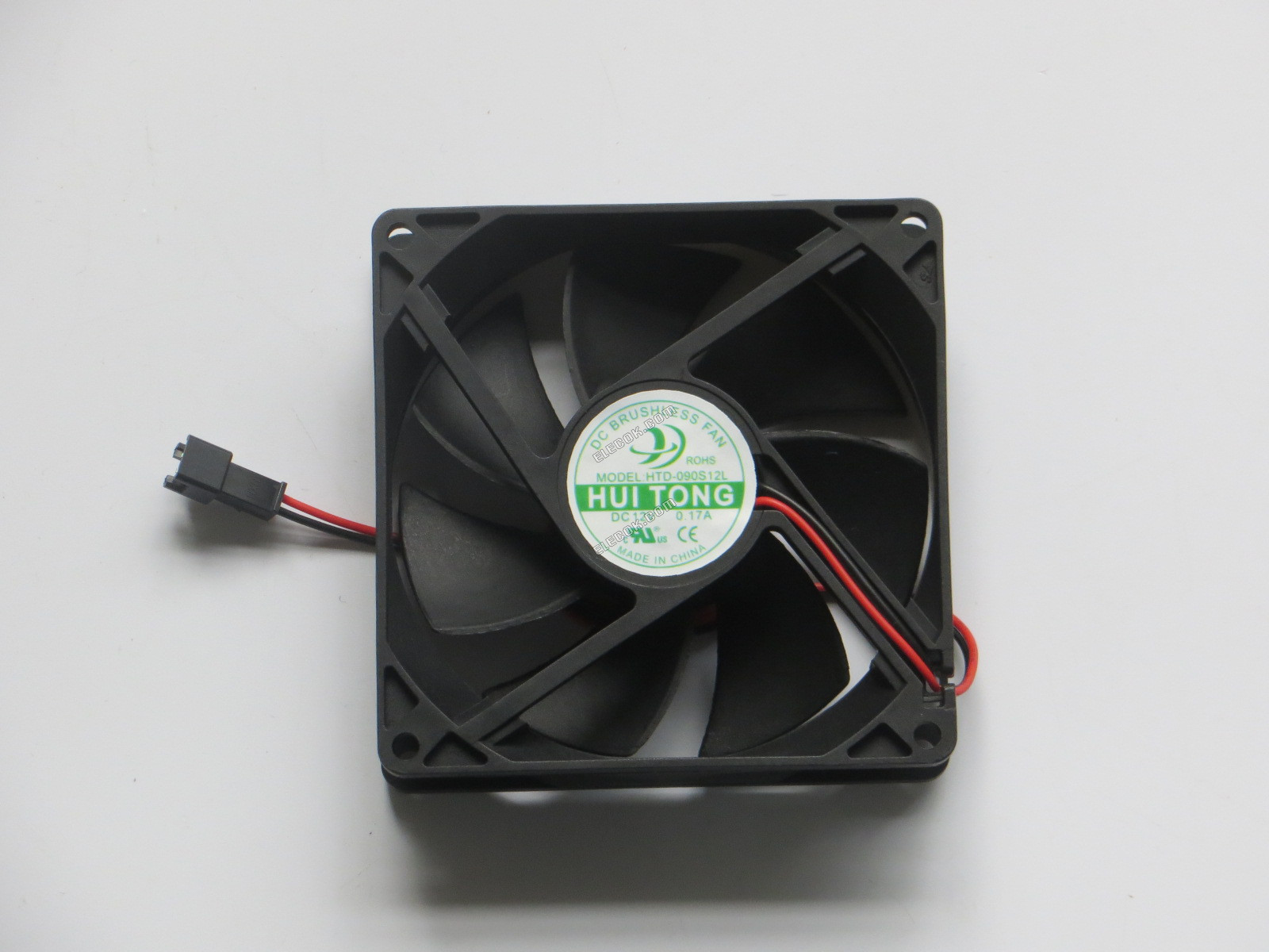 HUI TONG HTD-090S12L 12V 0,17A 2 vezeték Hűtőventilátor 