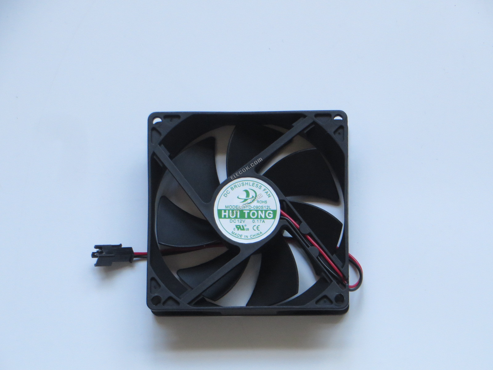 HUI TONG HTD-090S12L 12V 0,17A 2 vezeték Hűtőventilátor 