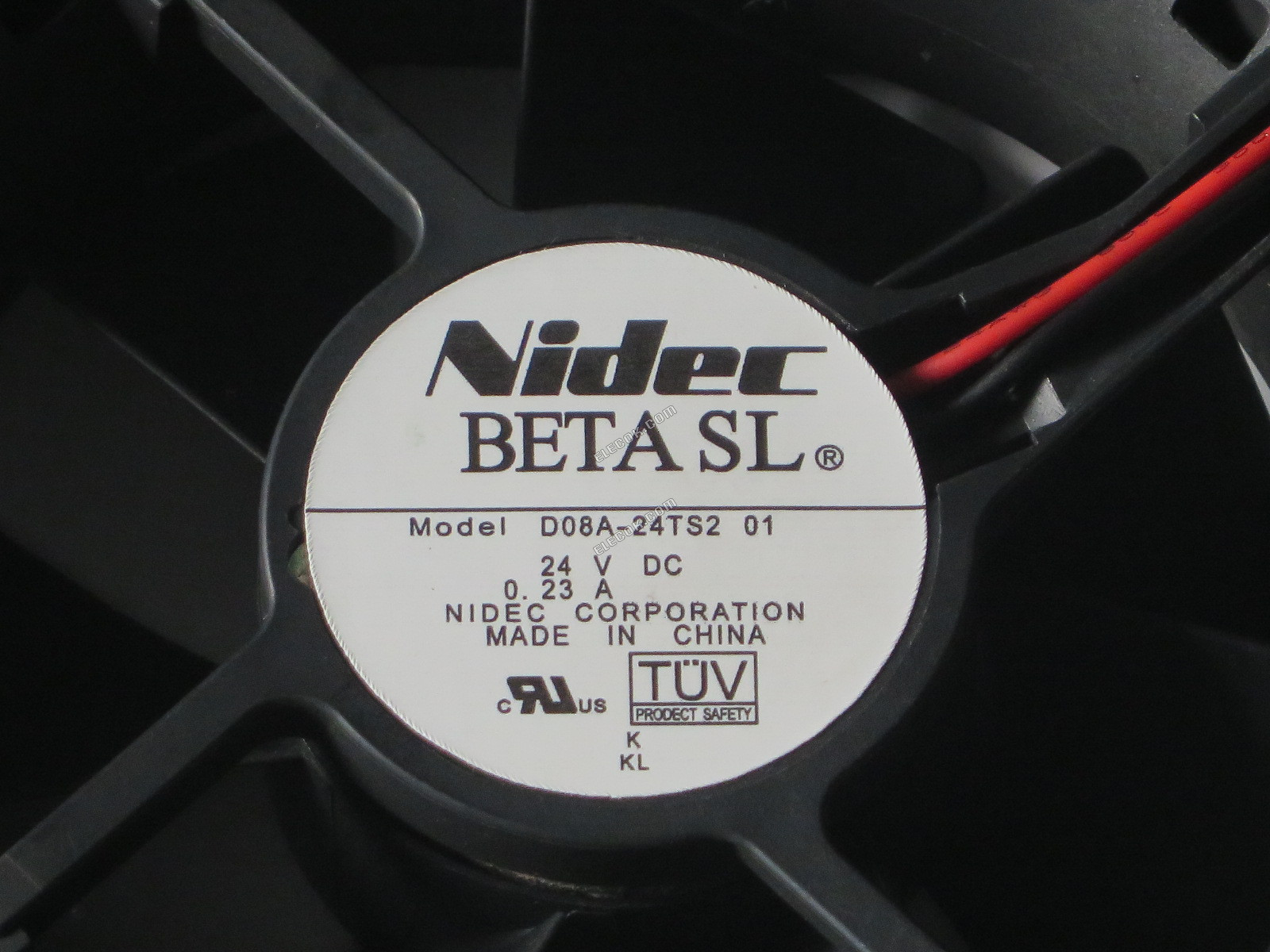 Nidec D08A-24TS2 01 24V 0,23A 2 vodiče chladicí ventilátor Repasovaný 