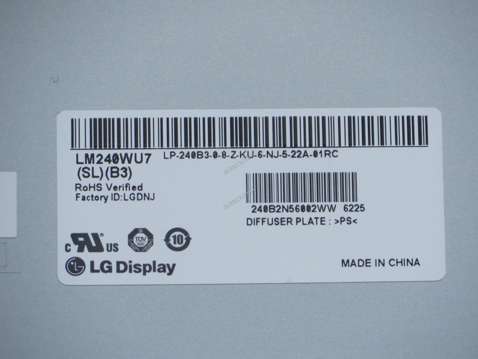 LM240WU7-SLB3 LG Display 24.0" A-Si TFT-LCD Panel Nepoužité Staré Skladové Zásoby 