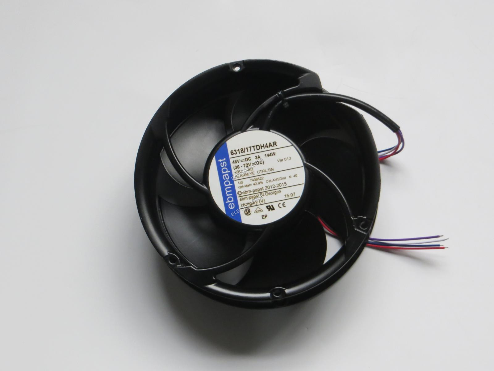 Ebmpapst 6318/17TDH4AR 48V 144W 4 vezeték hűtőventilátor 