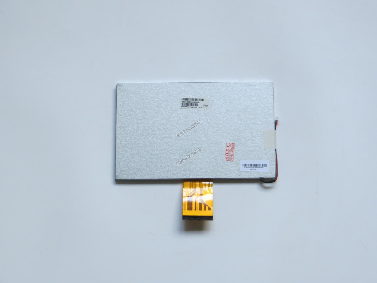 A070VW08 V2 AUO 7.0" a-Si TFT-LCD Panel bez dotykové obrazovky, použitý 