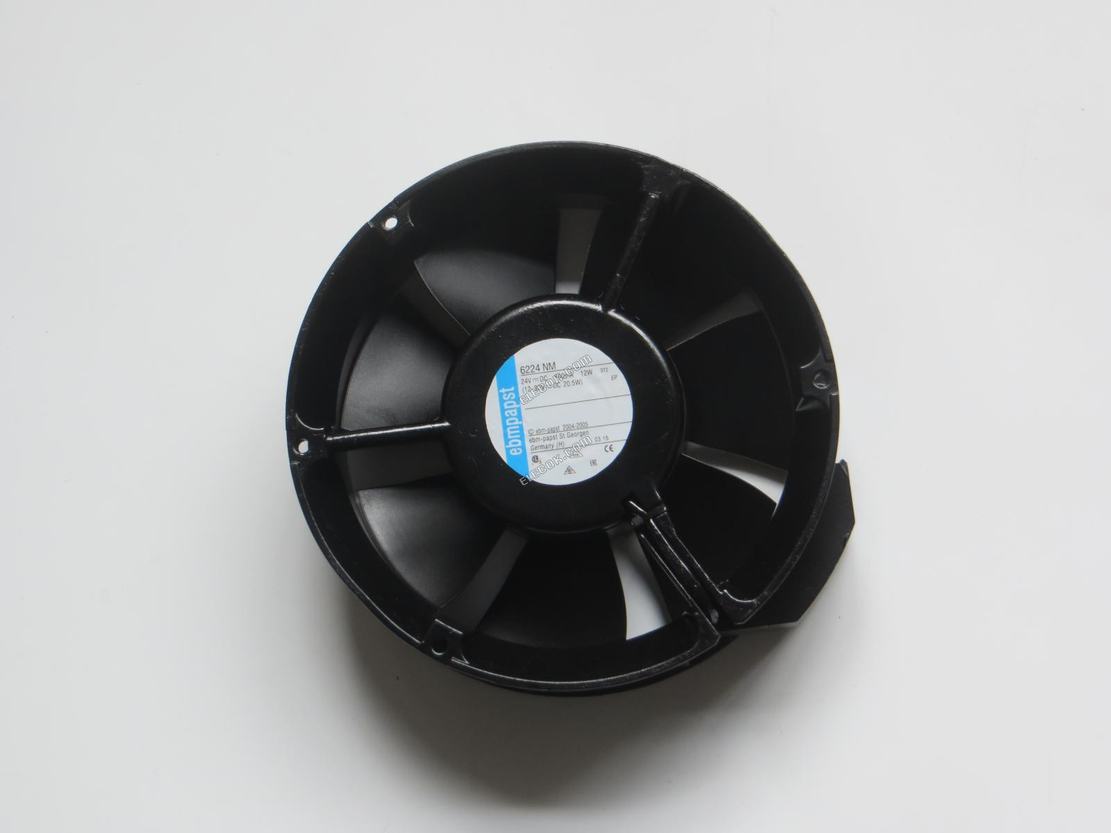 Ebmpapst 6224NM 24V 500mA 12W Svorková Zástrčka Chladicí Ventilátor, repasovaný 
