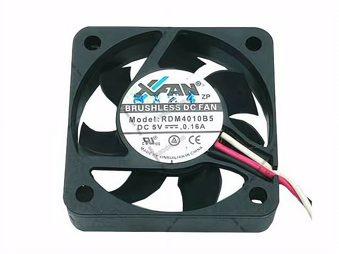 XIFAN / Xinruilian RDM4010B5 Szerver - Négyzet Ventilátor sq40x40x10, 3W, DC 5V 0,16A 3 Vezeték 