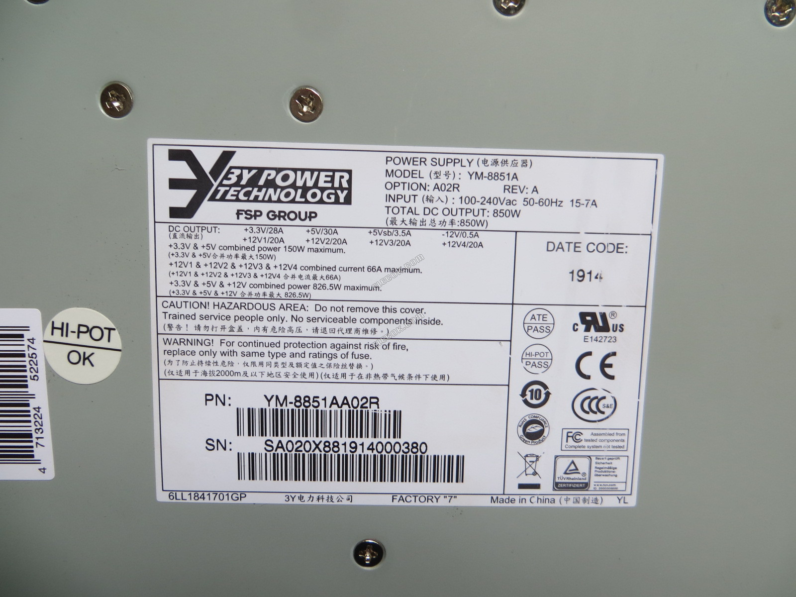 YM-8851A Tápegység használt 