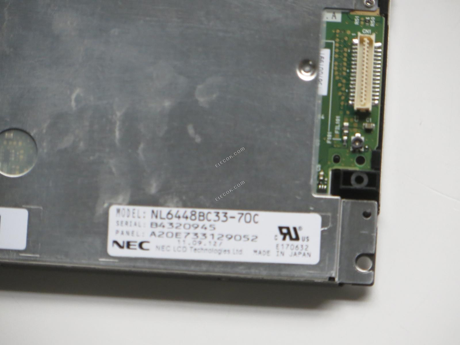 NL6448BC33-70C NEC 10,4" A-Si TFT-LCD Panel használt 