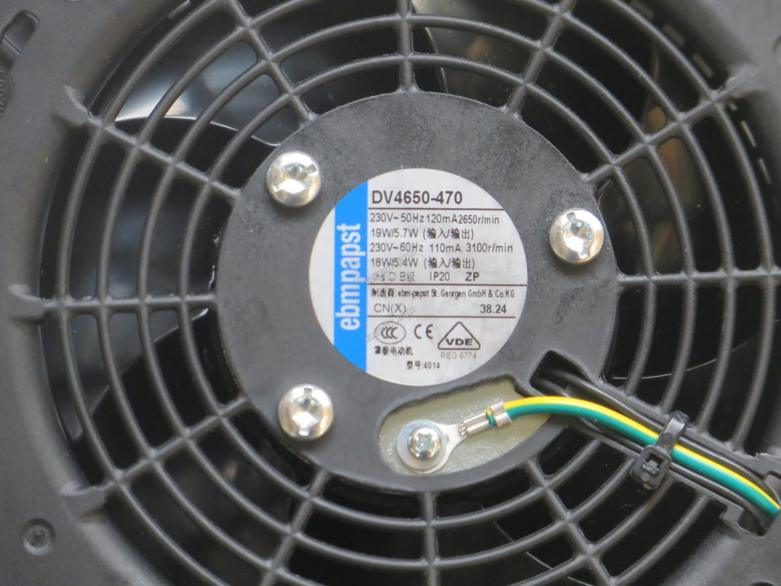 Ebmpapst DV4650-470 230V 110/120mA 18/19W hűtőventilátor, eredeti új 