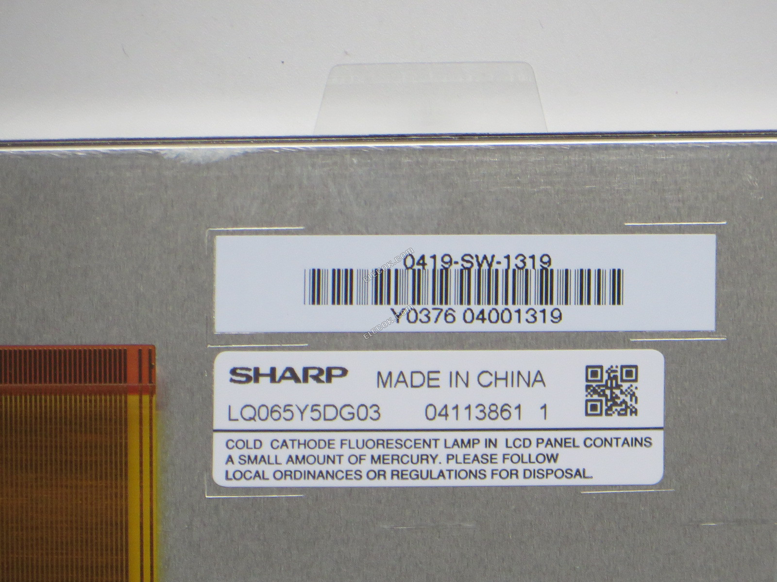 LQ065Y5DG03 SHARP 6,5" A-Si TFT-LCD Panel érintőkijelző nélkül 