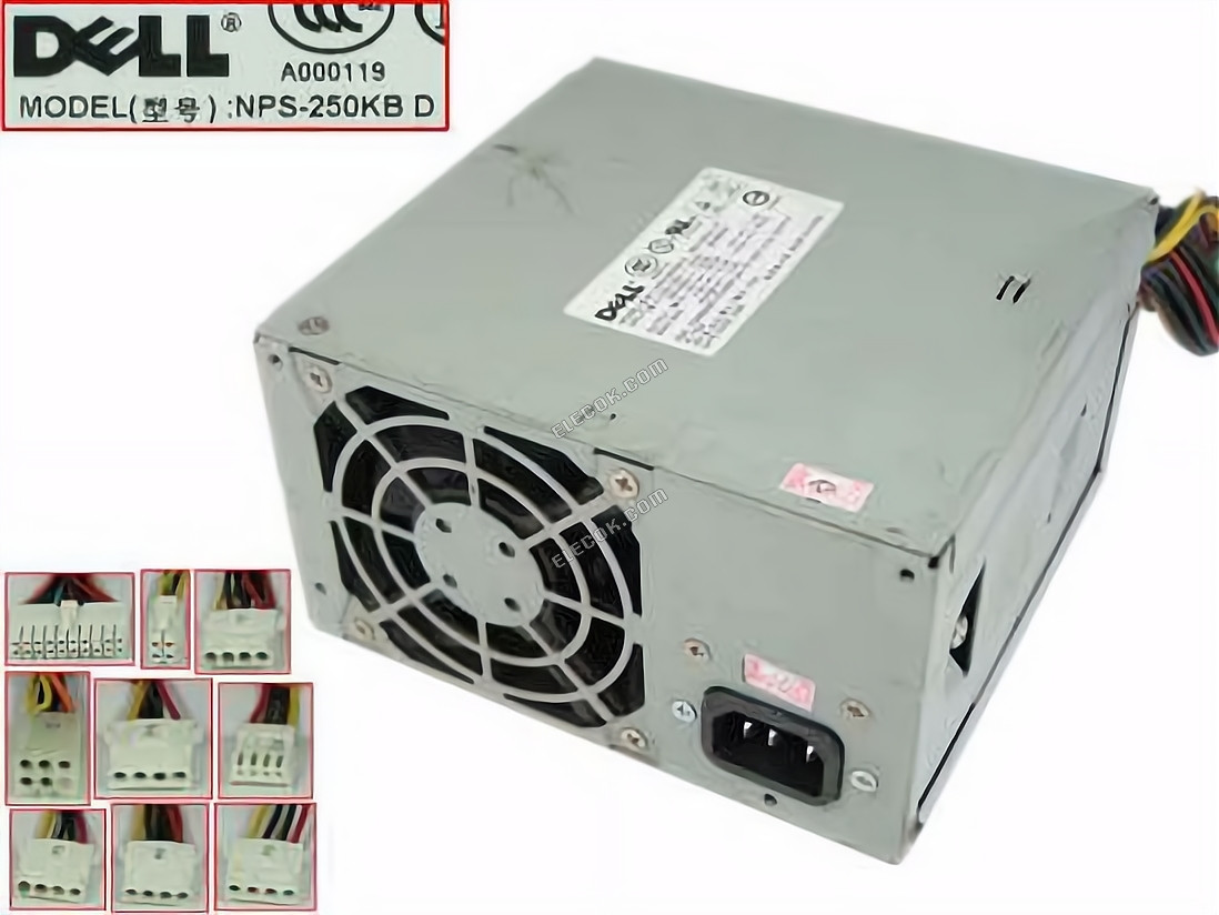 Dell PowerEdge 1100 Szerver - Tápegység 250W, NPS-250KB D, Használt 