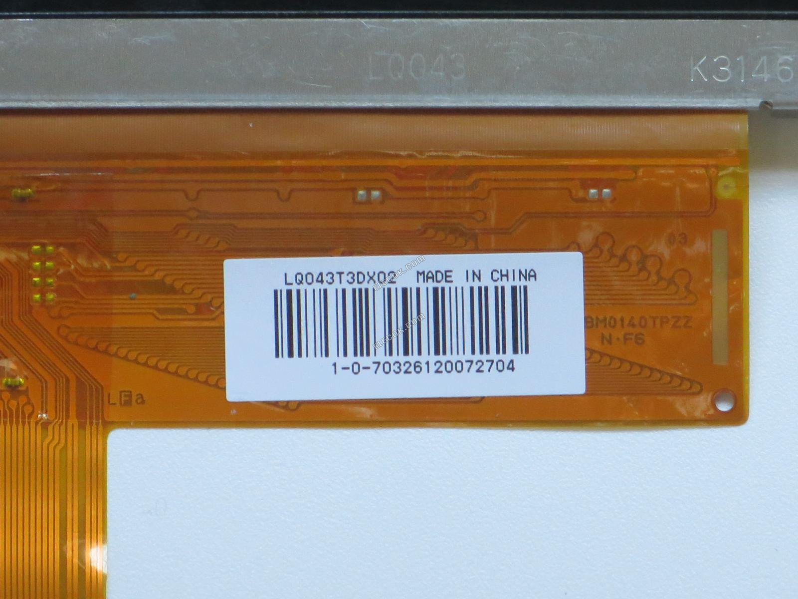 LQ043T3DX02 SHARP 4,3" a-Si TFT-LCD Panel 