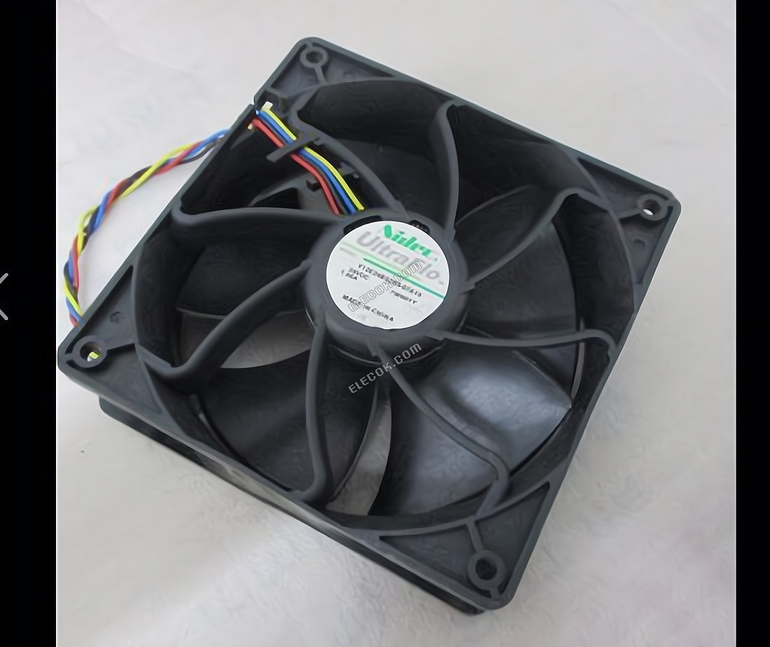 Nidec V12E24BS2B5-07A19 Szerver Négyzet Alakú Ventilátor V12E24BS2B5-07A19, 790601Y 4 vezeték 