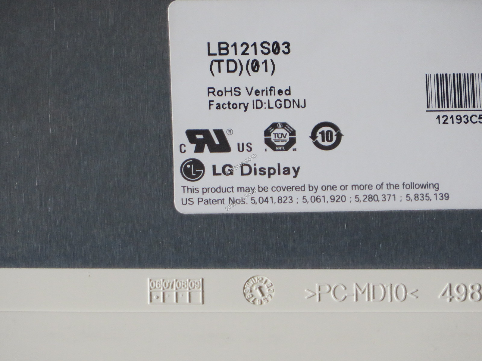 LB121S03-TD01 LG.Philips LCD 12,1" a-Si TFT-LCD Panel használt 