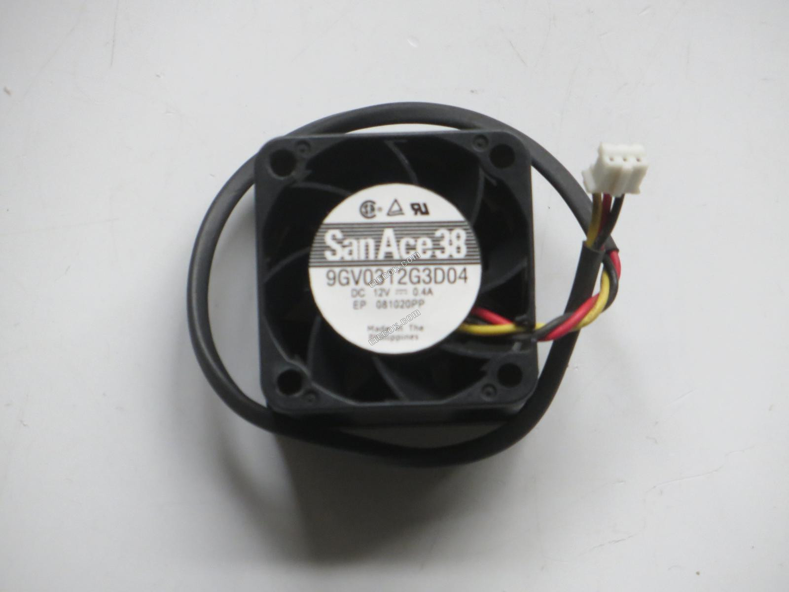 SANYO 9GV0312G3D04 12V 0,4A 3 vodiče Chladicí Ventilátor 