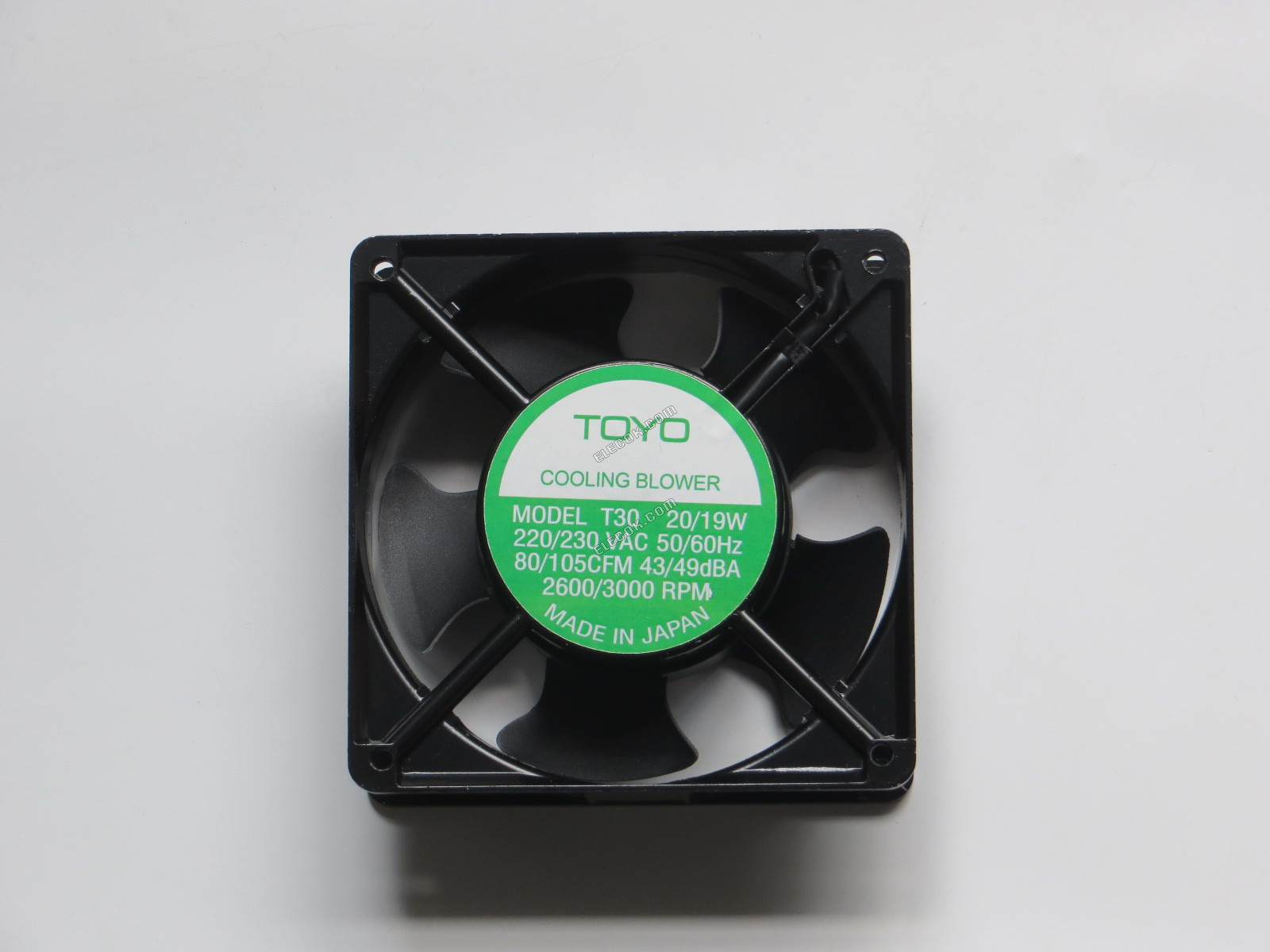 TOYO T30 220-230VAC 50/60HZ 20/19W Chladicí Ventilátor se zásuvkovým připojením, repasovaný 