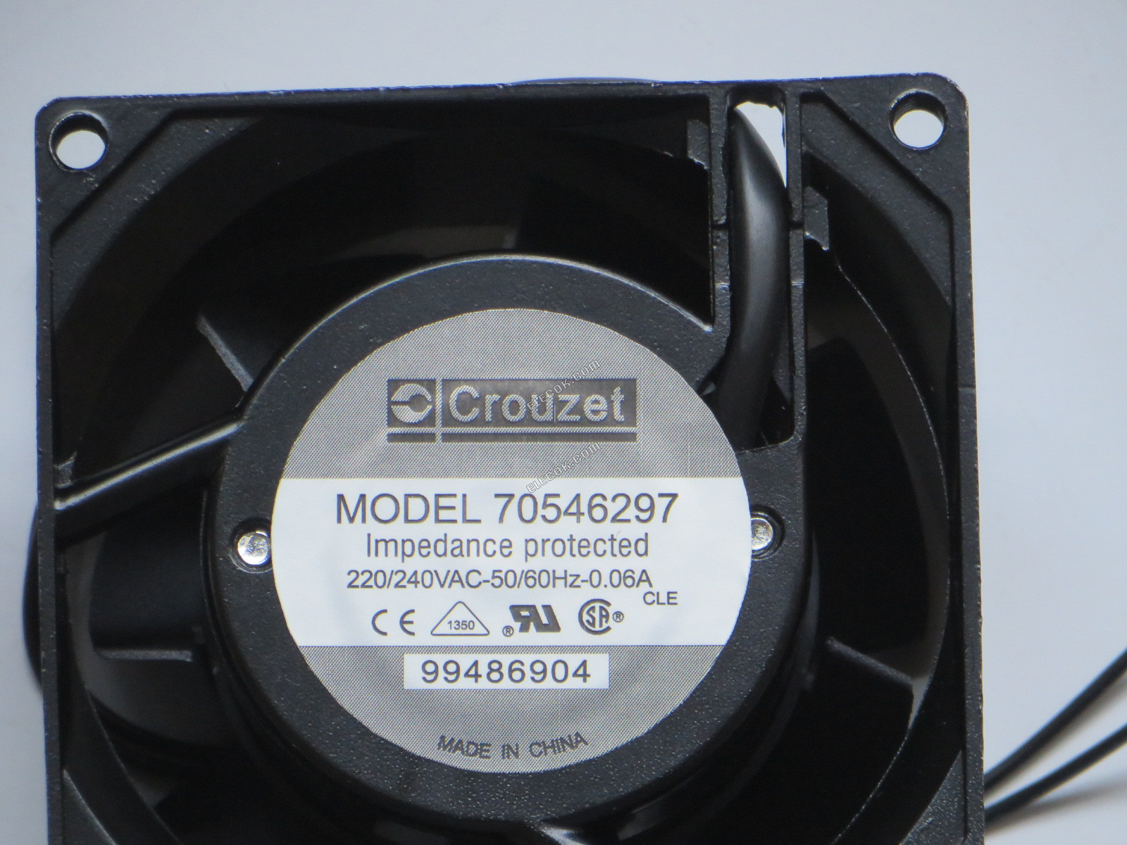CROUZET 70546297 220/240VAC 0,06A 2 vodiče Chladicí Ventilátor 