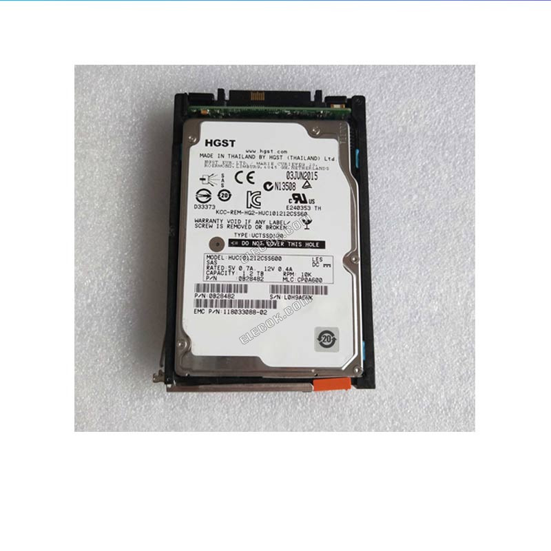 EMC VMAX 100K 1.2TB 10K 2.5 SAS 005050727 VMAX200K/400K hard drive