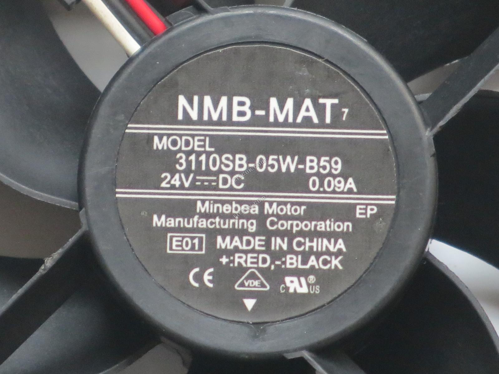 NMB-MAT 3110SB-05W-B59 E01 24V 0,09A 2 vodiče 