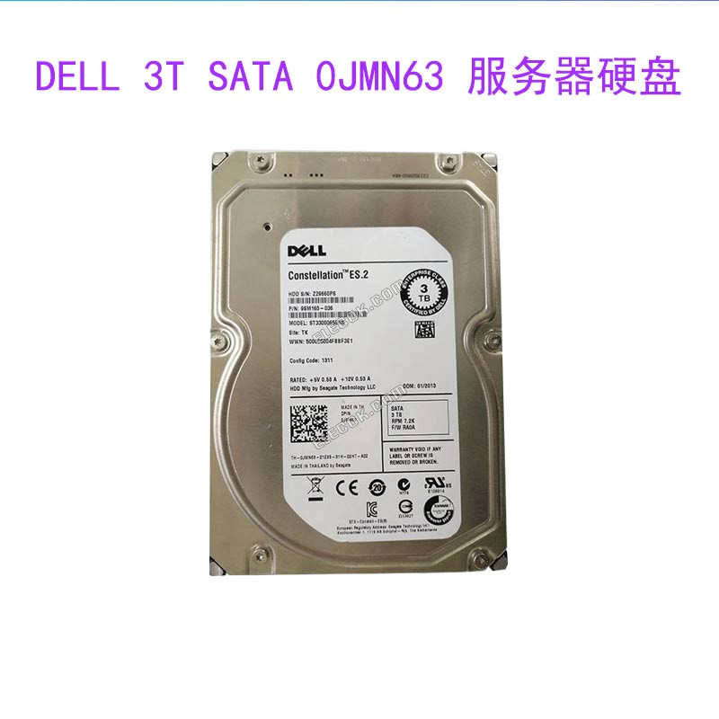 DELL 3TB ST33000650NS 3T 7.2K 3.5 SATA server hard drive0JMN63