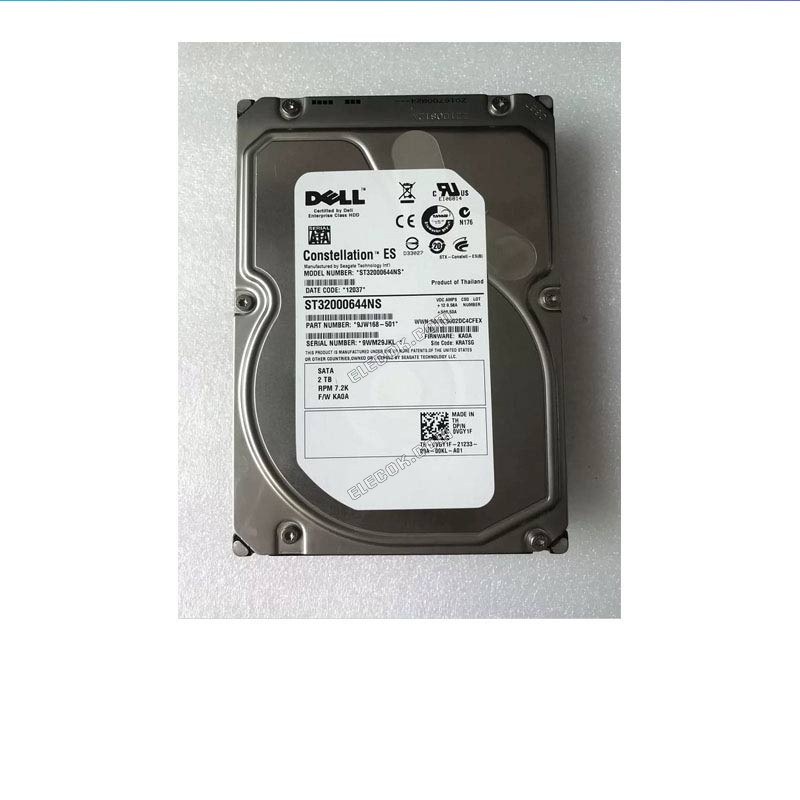 DELL ST32000644NS 0VGY1F 2T 7.2K 3.5 SATA 64M server hard drive