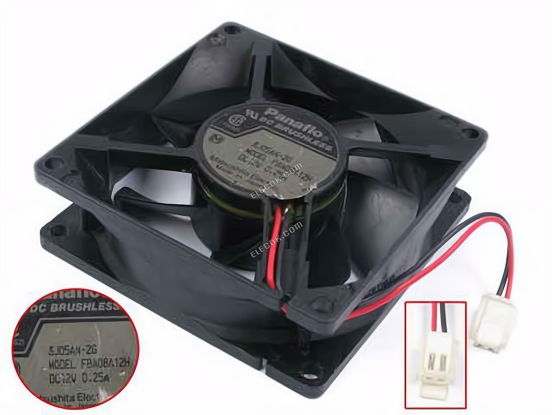 NMB FBA08A12H 12V 0,25A 2 vezeték Hűtőventilátor 