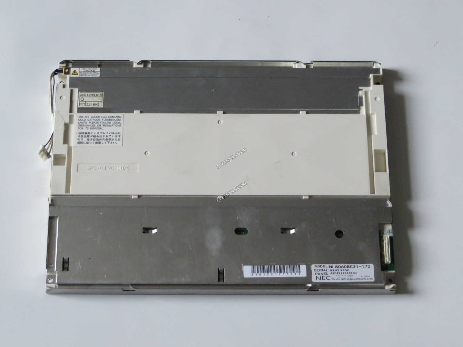 NL8060BC31-17D NEC 12,1" A-Si TFT-LCD Panel použitý 