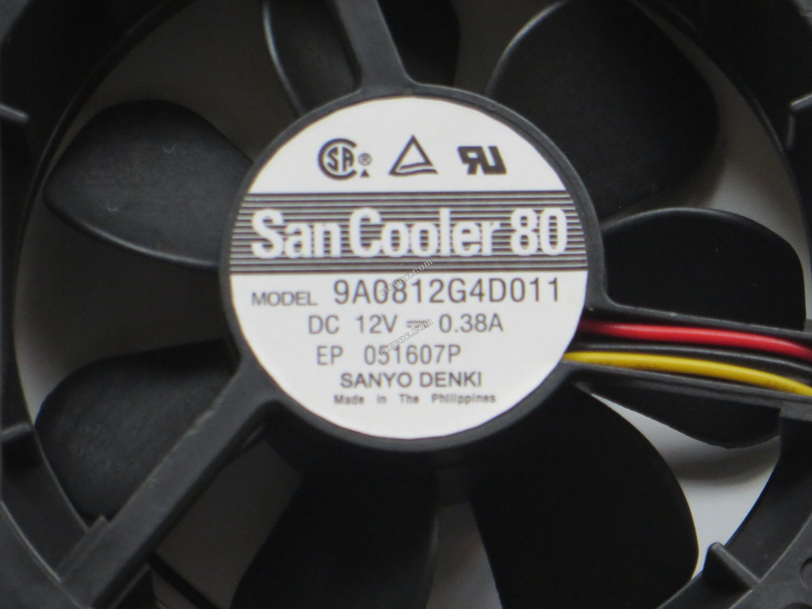 Sanyo 9A0812G4D011 12V 0,38A 3 vodiče Chladicí Ventilátor 