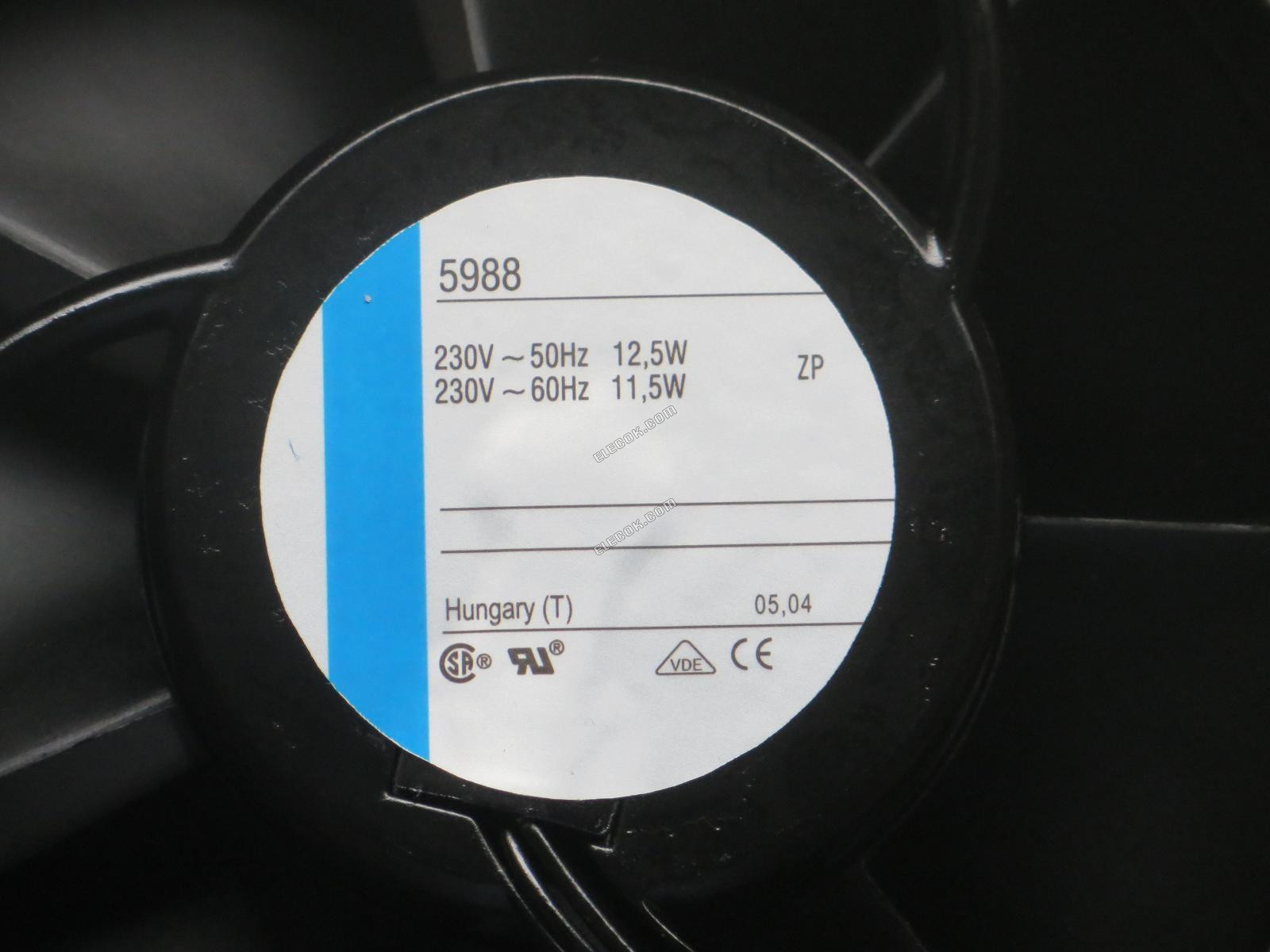 Ebmpapst 5988 230V 12,5/11,5W Hűtőventilátor aljzatos csatlakozással 