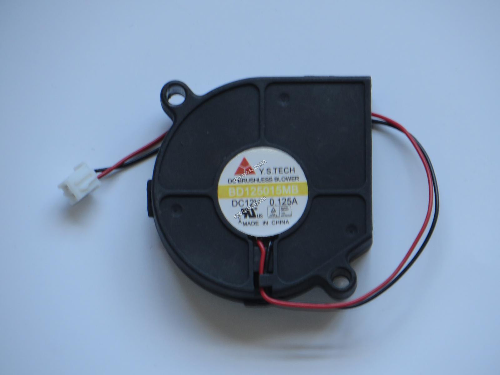 Y.S.TECH BD125015MB 12V 0,125A 2 vezeték Hűtőventilátor 