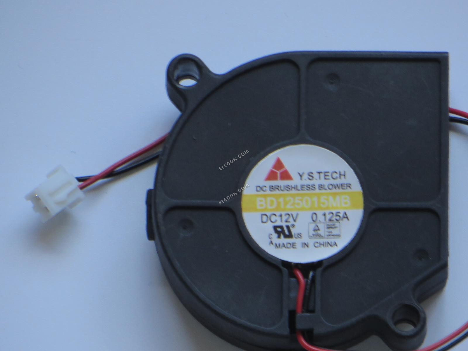 Y.S.TECH BD125015MB 12V 0,125A 2 vezeték Hűtőventilátor 