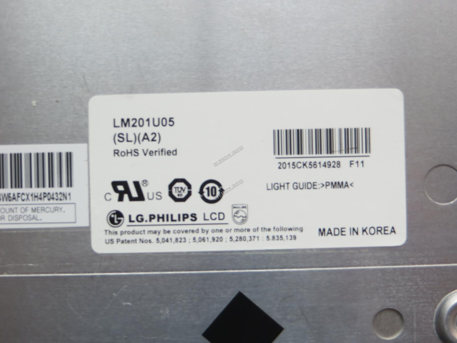 LM201U05-SLA2 LG.Philips LCD 20,1" a-Si TFT-LCD Panel használt 