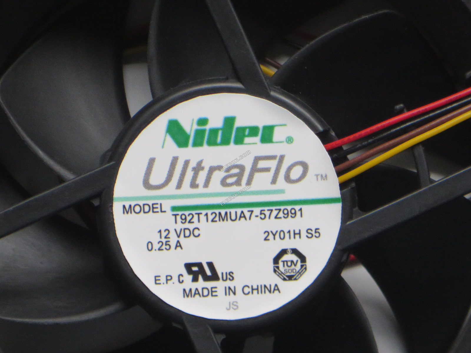 Nidec T92T12MUA7-57Z991 12VDC 0,25A 4 vodiče Chladicí Ventilátor 