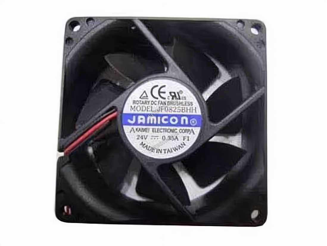 Jamicon JF0825BHH Szerver - Négyzet Ventilátor 24V0.35A, sq80x80x25mm, 2W 2 Vezeték 