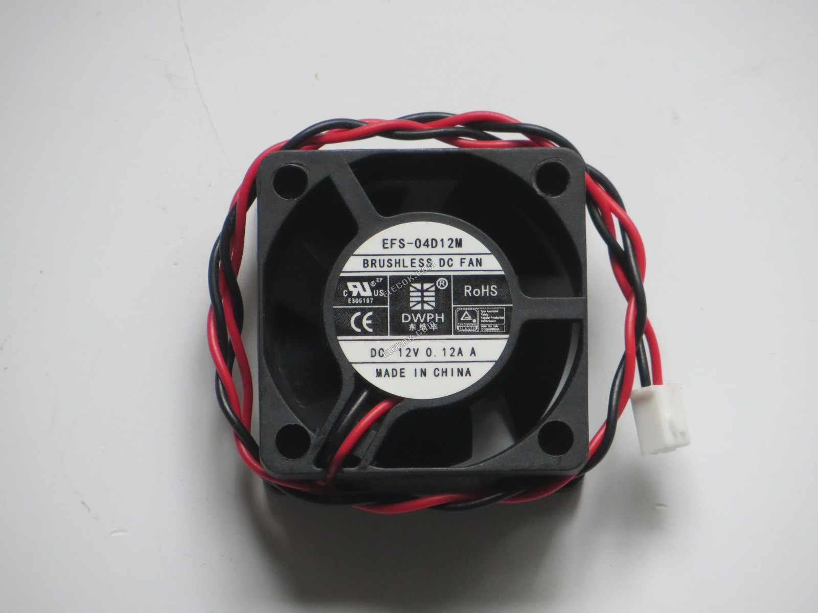 DWPH EFS-04D12M 12V 0,12A 2 vodiče Chladicí Ventilátor 