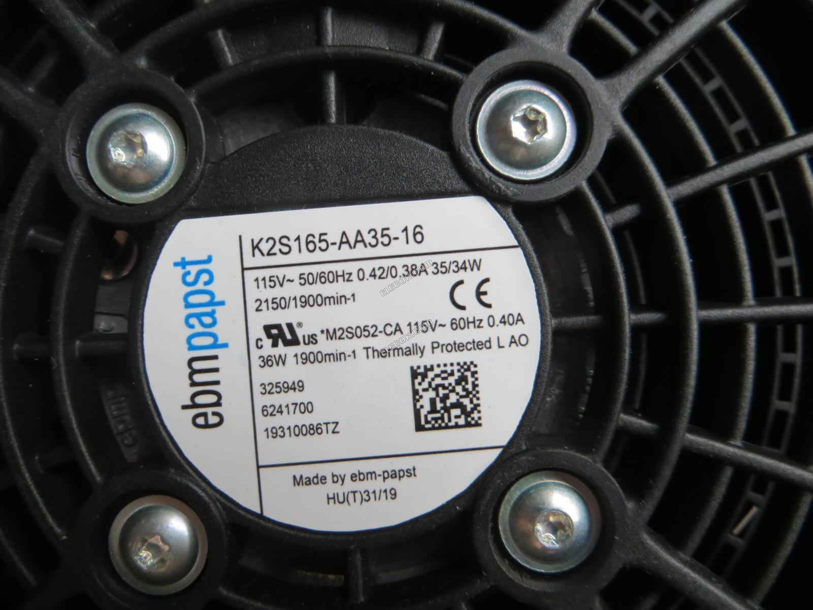 Ebmpapst K2S165-AA35-16 115V 0,42/0,38A 35/34W Chladicí Ventilátor 