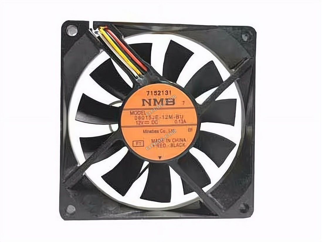 NMB 08015JE-12M-BU 12V 0,13A 3 vodiče Chladicí Ventilátor 