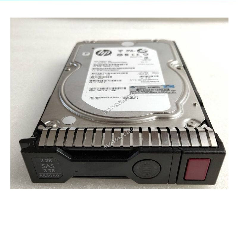 HP 652766-B21 653959-001 3TB 3.5 7.2K SAS server hard drive
