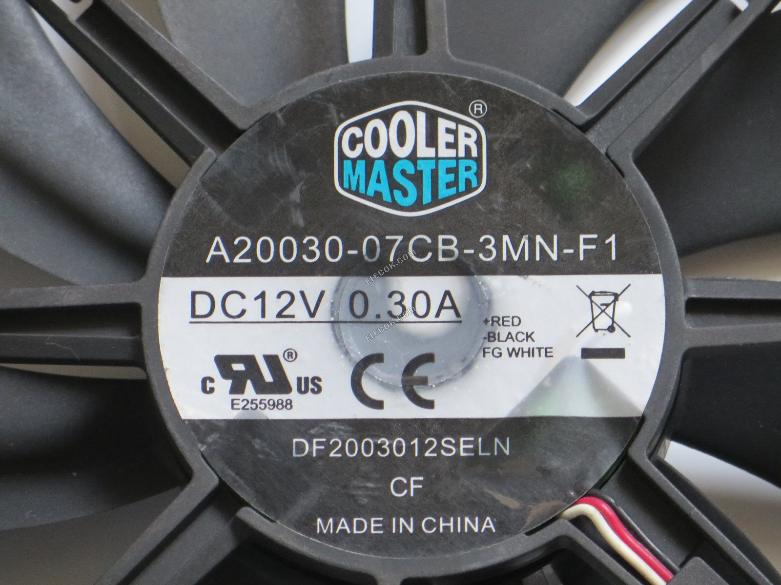 CoolerMaster A20030-07CB-3MN-F1 12V 0.30A 20cm 20030 3 vodiče Ventilátor 