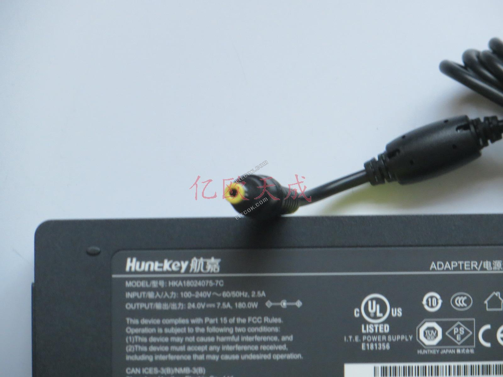 huntkey HKA18024075-7C 24V 7,5A 180W rozhraní je 5.5*2.5mm AC Adaptér Pro Napájecí Zdroj Charger 
