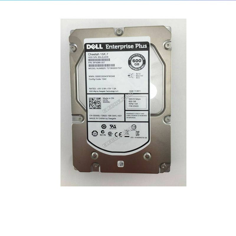 DELL SC200 SC8000 600G 15K 3.5 SAS ST3600057SS storage hard disk 002R3X